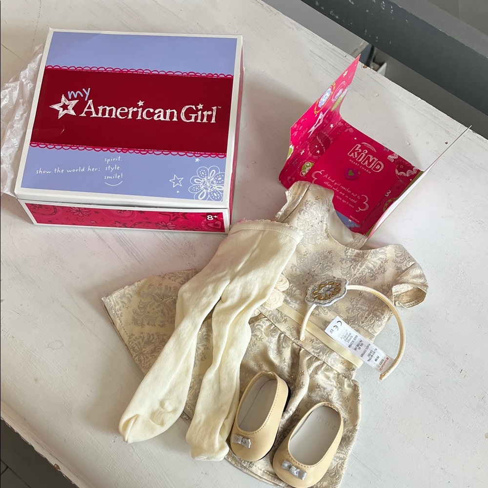 NIB Discontinued American Girl Brocade Holiday Dress